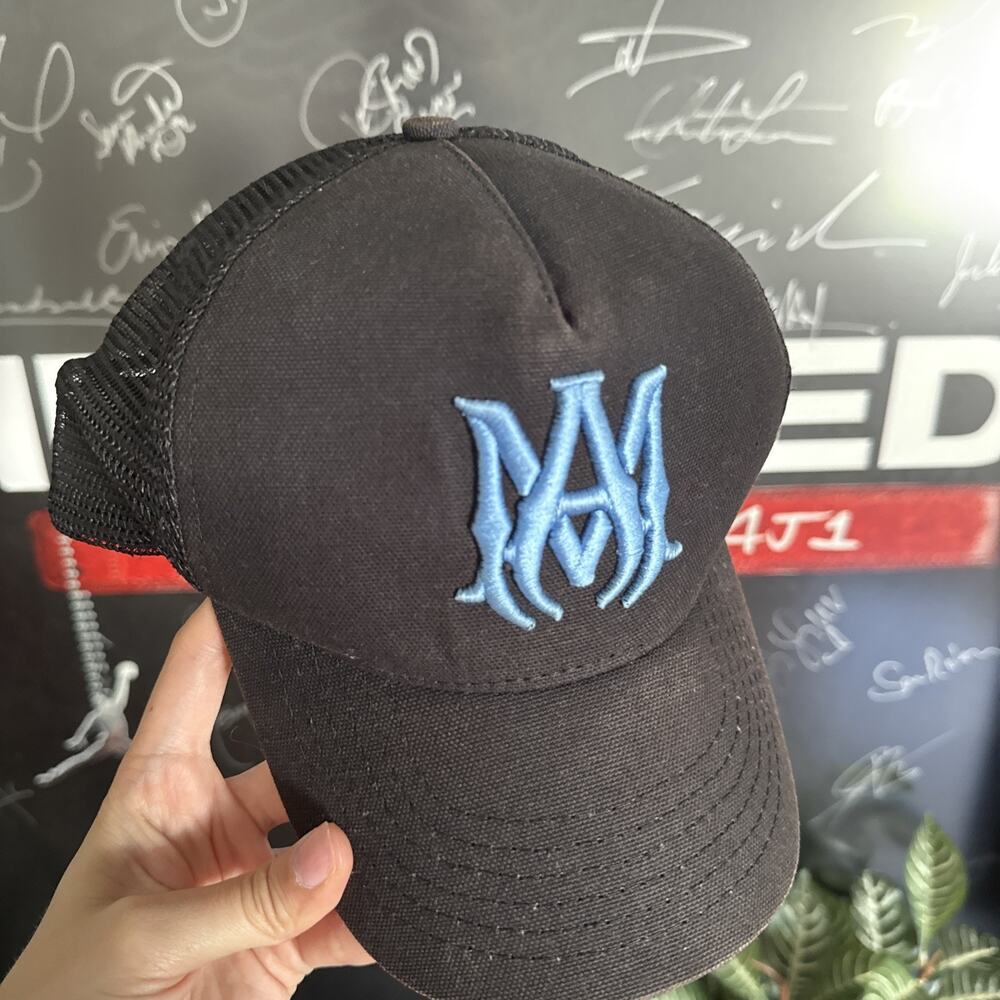 Amiri Black Logo Trucker Cap - Picture 3 of 13